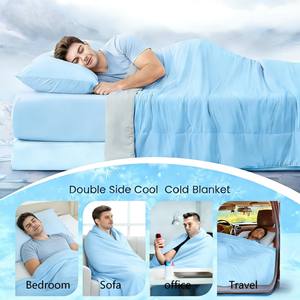 Couverture rafraîchissante pour les personnes ayant chaud la nuit Q-Max 0.4 Tissu froid Léger et respirant pour l'été Couette personnalisable OEM - Product Image 6