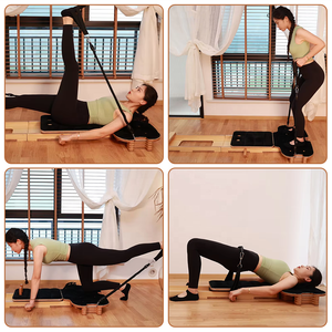 CZFIT Reformer de Pilates Multifuncional Plegable de Madera de Roble Ecológico, Portátil y Ajustable para Yoga y Salud - Product Image 5