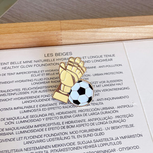 Gold Plated Football Shoe Enamel <b>Pin</b> Sports Theme Metal <b>Badge</b> Souvenir Accessory - Product Image 5