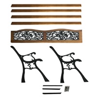 Patio extérieur En Bois Chaise de Banc K/D avec dossier EN PVC