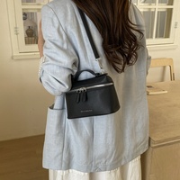 Sac à bandoulière carré moyen en PU motif litchi vintage pour femme, nouvelle collection 2026, élégant et tendance, avec fermeture éclair
