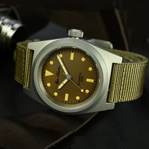 San Martin SN029-GMen Pilot Watch NH35 Leather <b>Automatic</b> Mechanical <b>Wristwatch</b> Waterproof 200M Luminous Relojes - Product Image 4