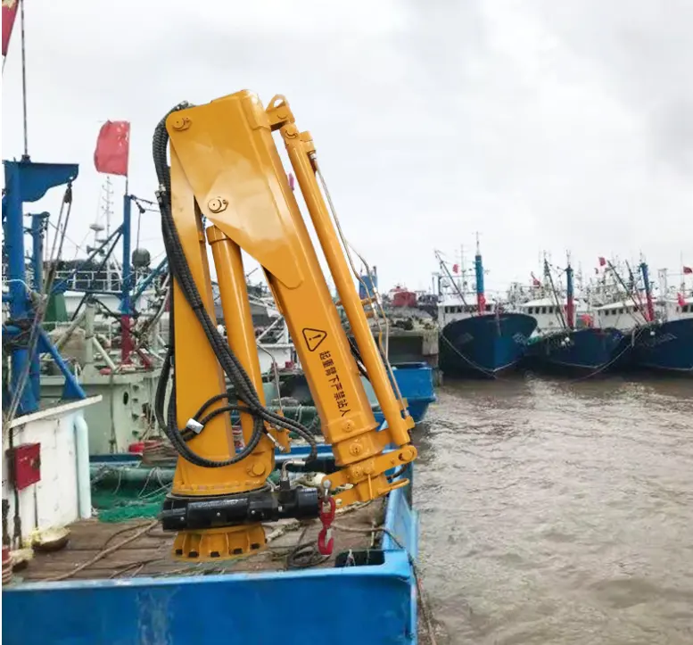 Pabrik Lipat Lift Udara Boom Kapal Kecil Kapal Kapal Perahu Angkat Gantry Derek untuk Mobil Truk