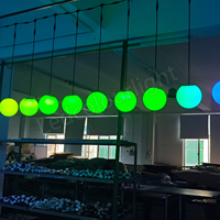 Lumière à changement de couleur 20 cm, éclairage LED à 360 degrés pour les fêtes, imperméable - DMX, globe suspendu, éclairage pour événements