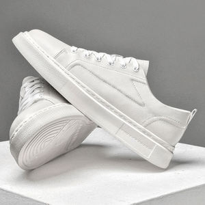 Baskets décontractées en cuir pour hommes 2025 – Chaussures en cuir blanc pour hommes en cuir de vachette pleine fleur véritable – Collection Automne - Product Image 6
