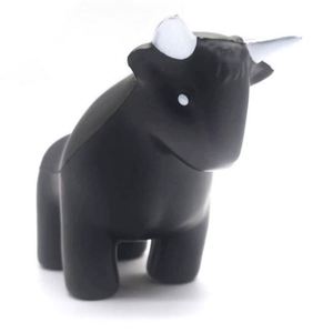 Jouets anti-stress en forme de taureau noir en PU, design populaire de haute qualité, produits animaux, promotionnels - Product Image 4