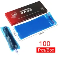 MASSA 100/boîte Sacs de protection auto-adhésifs élargis anti-poussière pour stylo de machine à tatouer, pour artistes PMU et maquillage permanent