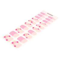 Pembungkus Kuku Gel Plastik Tahan Lama Semi-Cured 2D Efek Cermin Semi-Transparan Prancis dengan Sinar UV