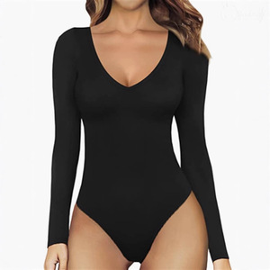 RUICHI Nouvelle Arrivée Combinaison Décontractée Tendance à Manches Longues et Col en V Coupe Ajustée pour <span class=keywords><strong>Femme</strong></span> - Product Image 5