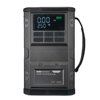 SUNGPO 150PSI Pompe à air portable pour gonfler les pneus de voiture avec affichage numérique Compresseur automatique sans fil rechargeable Lumière LED d'urgence