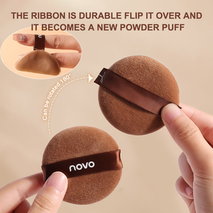 Set di 4 Spugnette per Trucco con Scatola, Morbide e Rotonde per Applicazione di Polvere, Personalizzabili con Logo e Nastro - Product Image 6