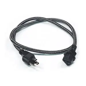 Cordon d'alimentation universel répertorié CUL NEMA 5-15P à C13 pour imprimante d'ordinateur cordon d'alimentation d'ordinateur 10A 125V, 18AWG, noir