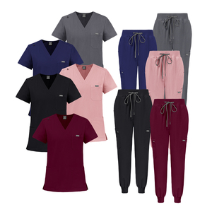 Conjuntos de Uniformes Médicos Elásticos en 4 Direcciones de Tela Premium al por Mayor, Uniformes de Enfermería Unisex Tipo Jogger de Poliéster, Rayón y Spandex - Product Image 2