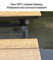 Offre spéciale Ensemble table et chaises de pique-nique en plastique bois de haute qualité pour terrasse de restaurant et terrasse de parc