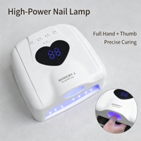 Lampe à ongles 2-en-1 pour un seul doigt ou un seul orteil, séchoir à gel rapide pour toute la main, lampe LED à séchage rapide avec capteur automatique, double lampe
