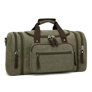 Bolsa de equipaje de lona para viaje, bolso de viaje deportivo para gimnasio