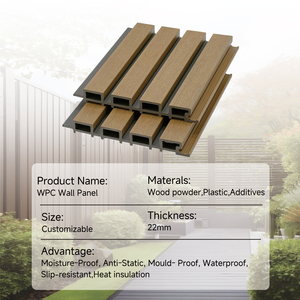 Selin Extérieur Wpc Clôture Revêtement Mural Panneau Mural Bois Plastique Composite Lamelles Clôture Panneaux avec Jardin Matériau Utilisé - Product Image 3