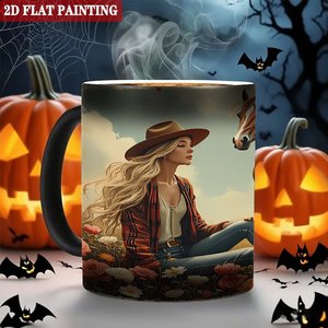 Frosted Black <b>Ceramic</b> <b>Mug</b> 11oz Heat Color Changing Custom Print Cup Novelty Shop Best Selling - Product Image 6