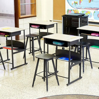 Table d'école moderne en bois, mobilier de bureau scolaire, bureau d'élève