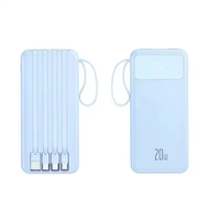 Échantillon gratuit Mini chargeur rapide 10W Slim Power Bank Logo personnalisé 20000mah 10000mah Powerbank pour affichage LED mobile Interface USB