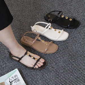 Bestselling High-quality Womens <b>Slippers</b> Fashionable Custom logo Packaging <b>Summer</b> Wholesale Women Sandals Factory Direct Sandals - Product Image 1