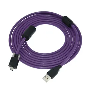 Tresses hautement flexibles blindage EMI EMR USB 2.0 Type A mâle à Mini B câble USB avec verrouillage à vis pour appareil photo industriel