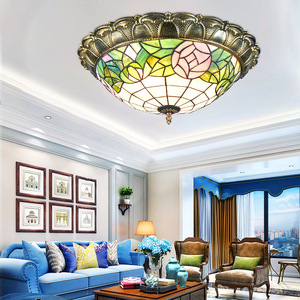 Phong Cách MỤC VỤ Địa Trung Hải Châu Âu Phòng Khách Sáng Tạo Tiffany Đèn Chiếu Sáng Cho Đèn Trần Nhà Hiện Đại - Product Image 3