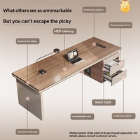 Bureau de direction en bois, table d'appoint, petit, simple, minimaliste, moderne, pour bureau