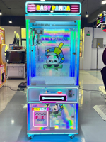 Machine à griffes commerciale en acier inoxydable Baby Panda à monnayeur pour centres de jeux et centres commerciaux