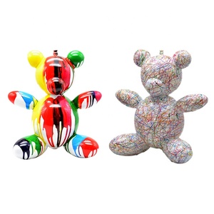 Escultura de <span class=keywords><strong>Perro</strong></span> Globo Inflable Personalizada de Jeff <span class=keywords><strong>Koons</strong></span>, Estatua de Bearbrick de Fibra de Vidrio Epoxi para Decoración de Mesa - Product Image 1