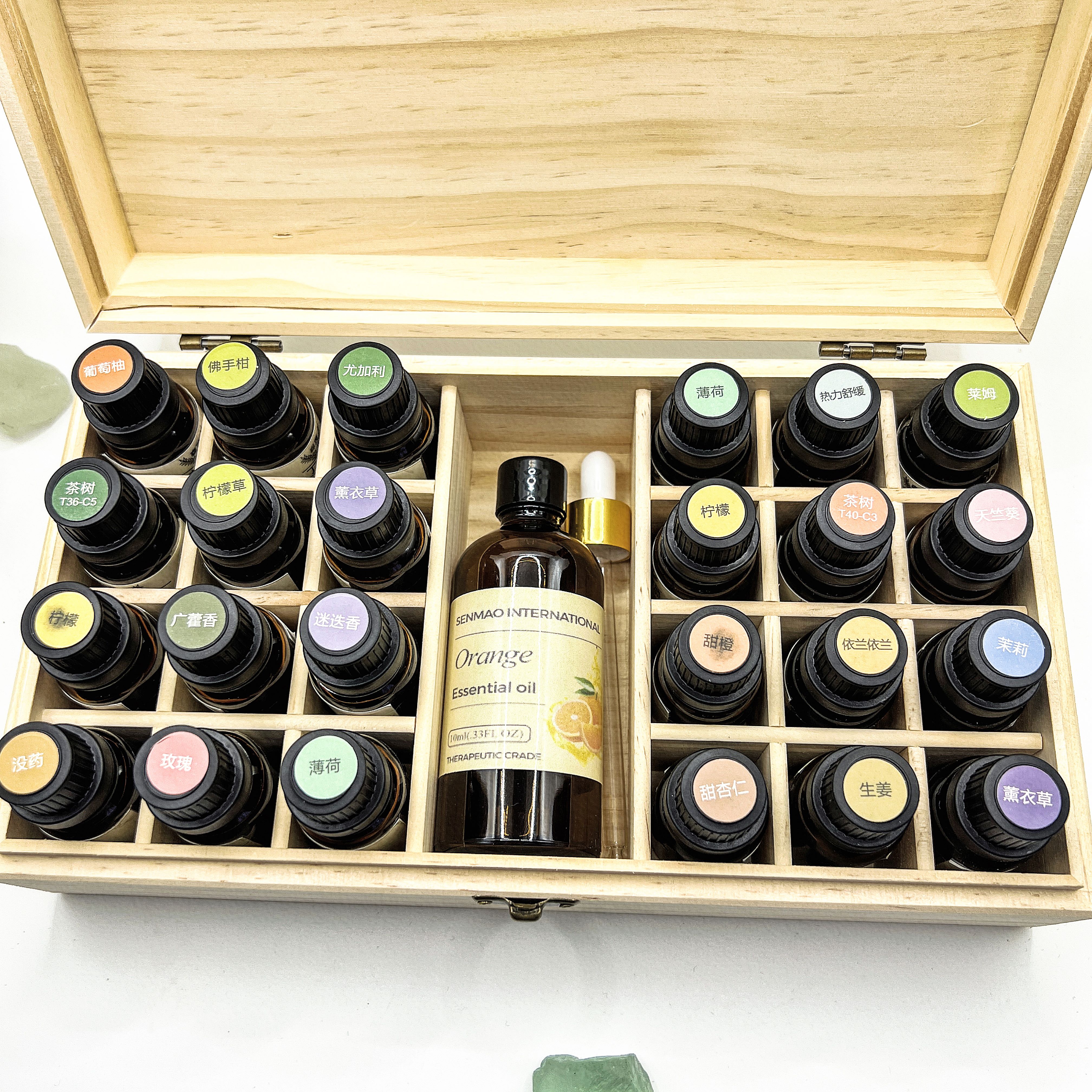 Label pribadi minyak esensial lavender mawar pohon teh mint ekstrak tanaman murni 100% kit minyak esensial