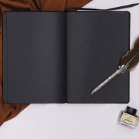 SIDAIXUE A5 Cuaderno de Tapa Dura Negra, Agenda Diaria con Encuadernación Térmica, Bolígrafo y Caja de Regalo Incluidos