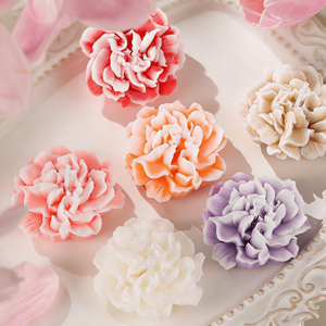 Mother'<strong>s</strong> Day Carnation Candles Paraffin Wax 1 to 2 Hours Burn 5 Colors for Gift Home Decor - Product Image 1