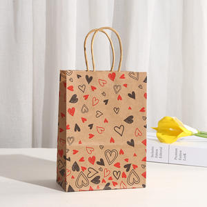 Poignée En Gros Saint Valentin Surprise Cadeau Sac Amour Décoratif Sacs Fourre-Tout Papier Kraft En Gros Disponible Exporté du Vietnam - Product Image 3