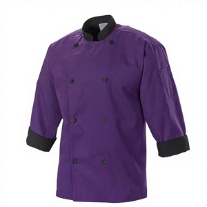 Uniforme de Chef Vesbhusha, Mezcla de Algodón, para Restaurante, Cocina, Repostería, Decoración de Pasteles, Manga Corta, Cierre de Botones - Product Image 2