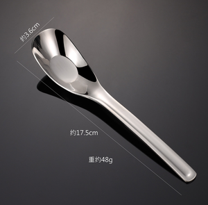 Cuillère à soupe classique à fond plat à long manche en acier inoxydable de haute qualité SU 316L SUS 304 grande capacité pour bébé HPS0312 - Product Image 6
