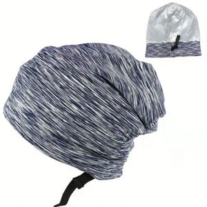 Bonnet <b>Beanies</b> Hair Cover Sleep Cap Adjustable Stay on Silk Lined Slouchy <b>Hat</b> for Running Night Sleeping - Product Image 2