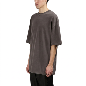 Camiseta Oversize para Hombre con Lavado Ácido, Estilo Vintage Desgastado, de Algodón, para Streetwear, Venta al por Mayor para Tiendas Minoristas - Product Image 1