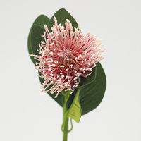 Bouquet de fleurs artificielles Protea King Lily à toucher réel, fait main, pour la décoration de la maison, les fêtes de remise de diplôme et Noël