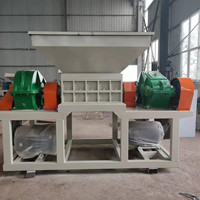 Déchiqueteur à double arbre en bois et bambou avec boîte de vitesses et roulement, déchiqueteur de plastique haute efficacité pour le traitement des vieux canapés, meubles et palettes