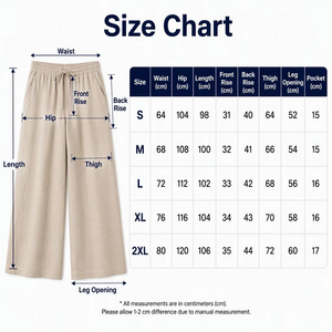 <span class=keywords><strong>Pantaloni</strong></span> Casual da Donna in <span class=keywords><strong>Lino</strong></span>/Cotone Intrecciato <span class=keywords><strong>Beige</strong></span>, Vestibilità Regolare, Vita Media, Fronte Piatto, con Coulisse, Traspiranti, Eco-Friendly, Estivi - Product Image 6