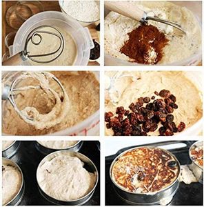Fouet à pâte à pain de style danois et néerlandais de 13,5 pouces en acier inoxydable, outil de cuisine domestique - Product Image 6