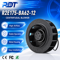 Ventilador Centrífugo Industrial Original de Alemania R2E175-BA62-12, Motor Duradero, Bajo Nivel de Ruido, Intercambiador de Calor, Ventilación