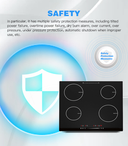 Table de cuisson à induction commerciale encastrable multifonctionnelle 4 feux 7000W <span class=keywords><strong>Siemens</strong></span> IGBT avec contrôle tactile par capteur, Nouveauté Usine 2025 OEM - Product Image 3