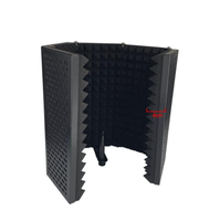Écran d'isolation pour microphone moderne de qualité supérieure à 5 panneaux métalliques, pare-vent pliable en mousse insonorisante, garantie 3 ans pour studio