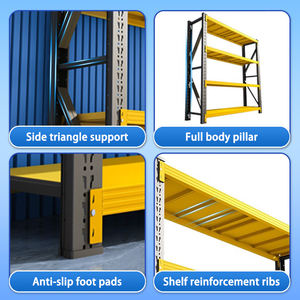 Plateforme de <span class=keywords><strong>mezzanine</strong></span> à deux niveaux robuste, structure en acier industrielle, système d'extension de stockage d'entrepôt haute capacité - Product Image 4