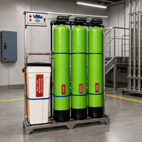 Système adoucisseur d'eau automatique haute efficacité 1,0T-1,5T/H à 3 réservoirs en PRV avec certification CE pour système de chaudière industrielle