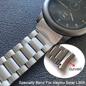 Bracelets spécialement en acier inoxydable pour <span class=keywords><strong>Haylou</strong></span> Solar LS05 Bracelet de montre intelligente Bracelets incurvés pour <span class=keywords><strong>Xiaomi</strong></span> <span class=keywords><strong>Haylou</strong></span> Solar - Product Image 5