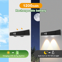 Lampe solaire à détecteur de mouvement 1W IP65, LED, étanche, pour extérieur, jardin, mur, escalier, clôture