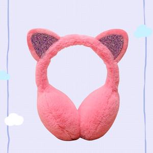 Couvre-oreilles en fausse fourrure pour femme, bandeau chaud, en peluche, mignon avec oreilles de chat, nouvelle collection automne-hiver 2020 - Product Image 1